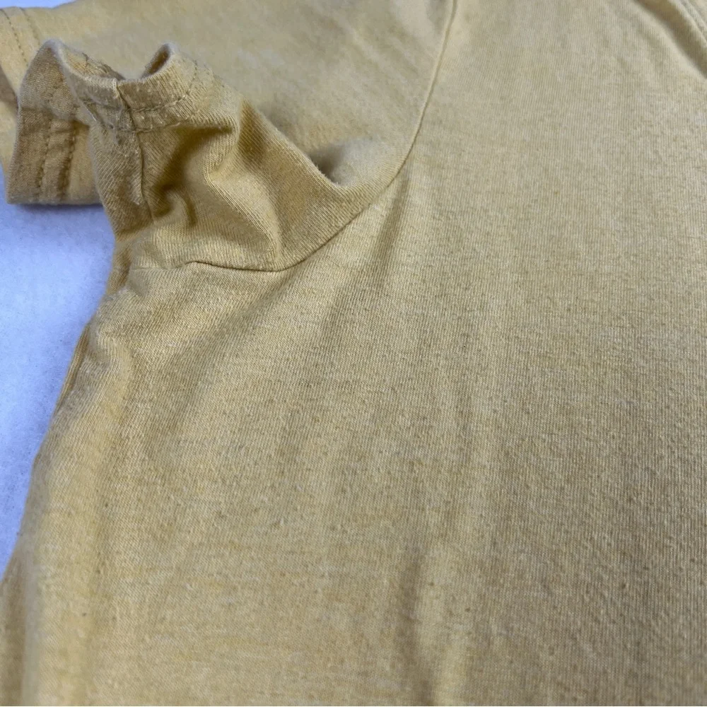The North Face Cotton Blend V-Neck Shirt Yellow Small - Picture 6 of 6